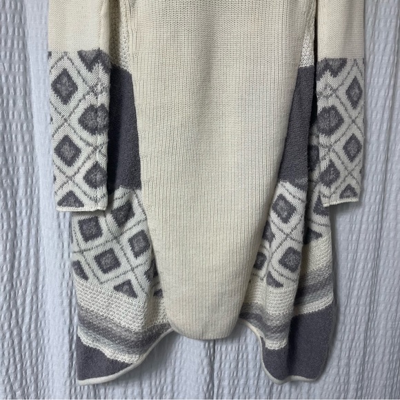 Vince Textured Graphic Wool and Alpaca Cardigan Sweater Iroy/Gray Women’s XS - Picture 12 of 13